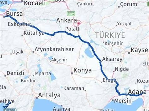 Bursa osmaniye arası kaç km